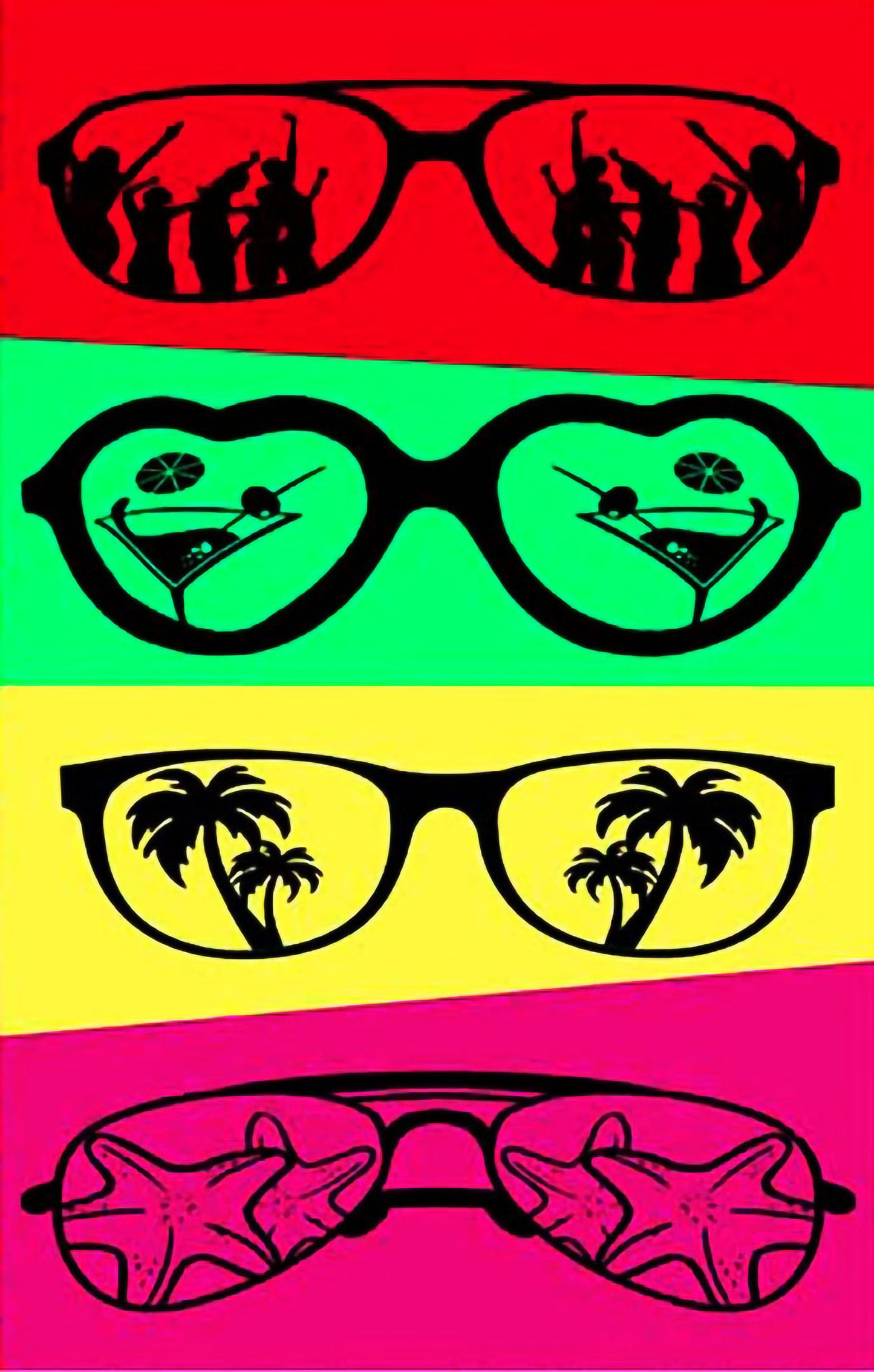 Toalla de Playa Gafas Microfibra 75x145cm