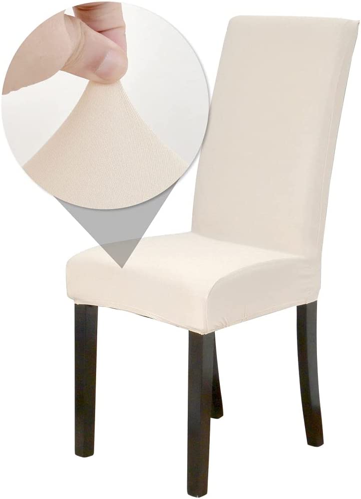 Fundas de Sillas Lisa para Comedor - Funda de Silla Elástica y Ajustable, Desmontables Lavables Cubiertas para Sillas para Comedor Hotel Banquete de Boda Decoración
