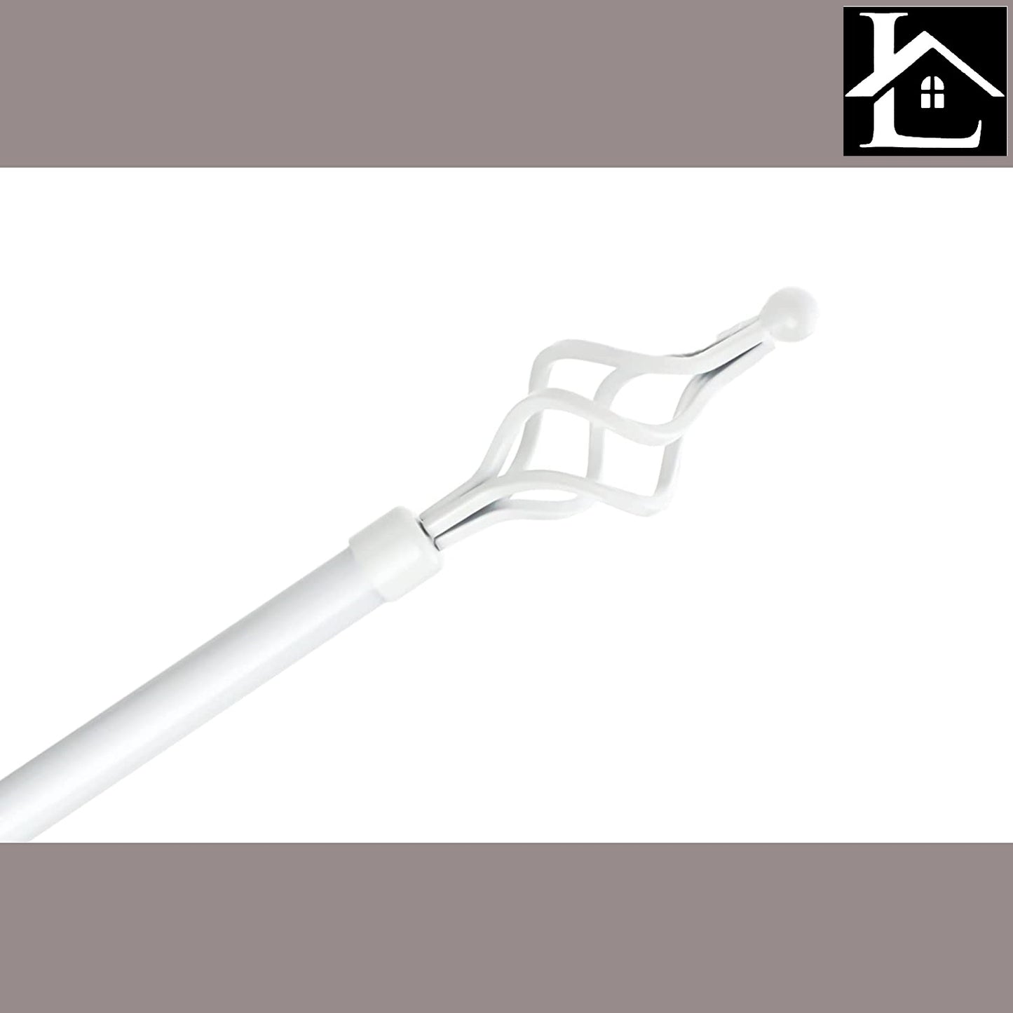 Barra Extensible para Cortina con terminales en forma de Piña