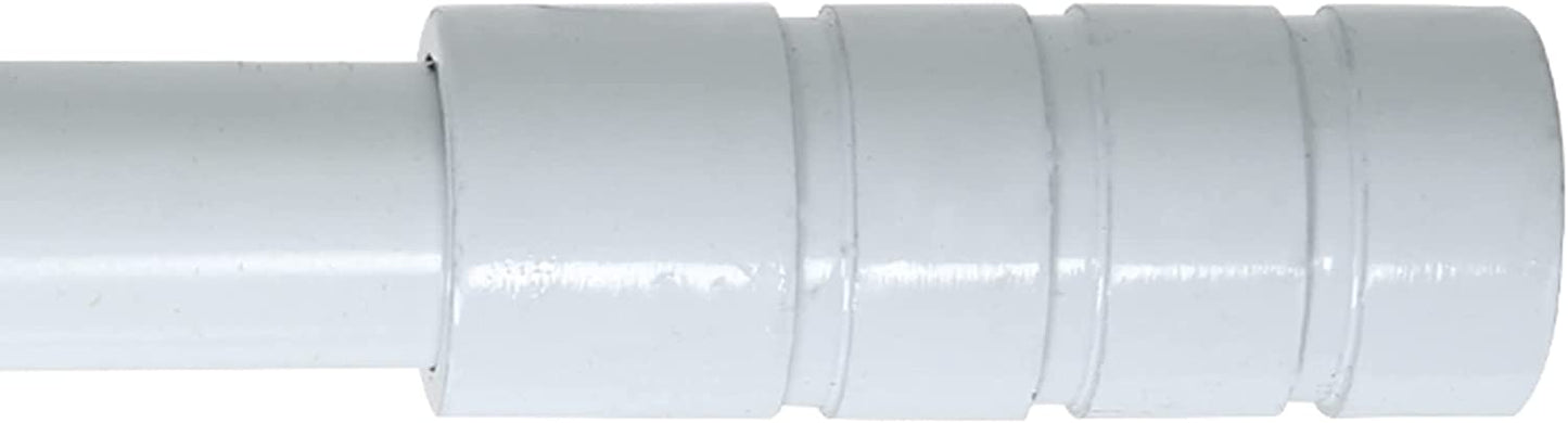 Barra Extensible para Cortina con terminales en Estilo de Rural - Barra Sencilla Forja Universal Extensible Decolativa con Soportes y Anillos de Plásticos