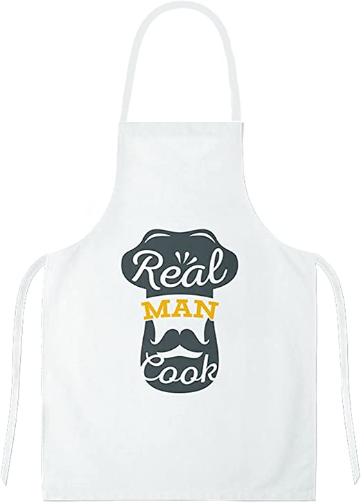 Delantales de Cocina , Ajustable Delantal Unisexo Adultos Delantales de Cocinero para Chef Jardinería Cafetería Barbacoa Pintar Hornear