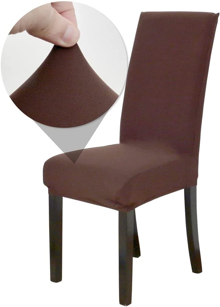 Fundas de Sillas Lisa para Comedor - Funda de Silla Elástica y Ajustable, Desmontables Lavables Cubiertas para Sillas para Comedor Hotel Banquete de Boda Decoración