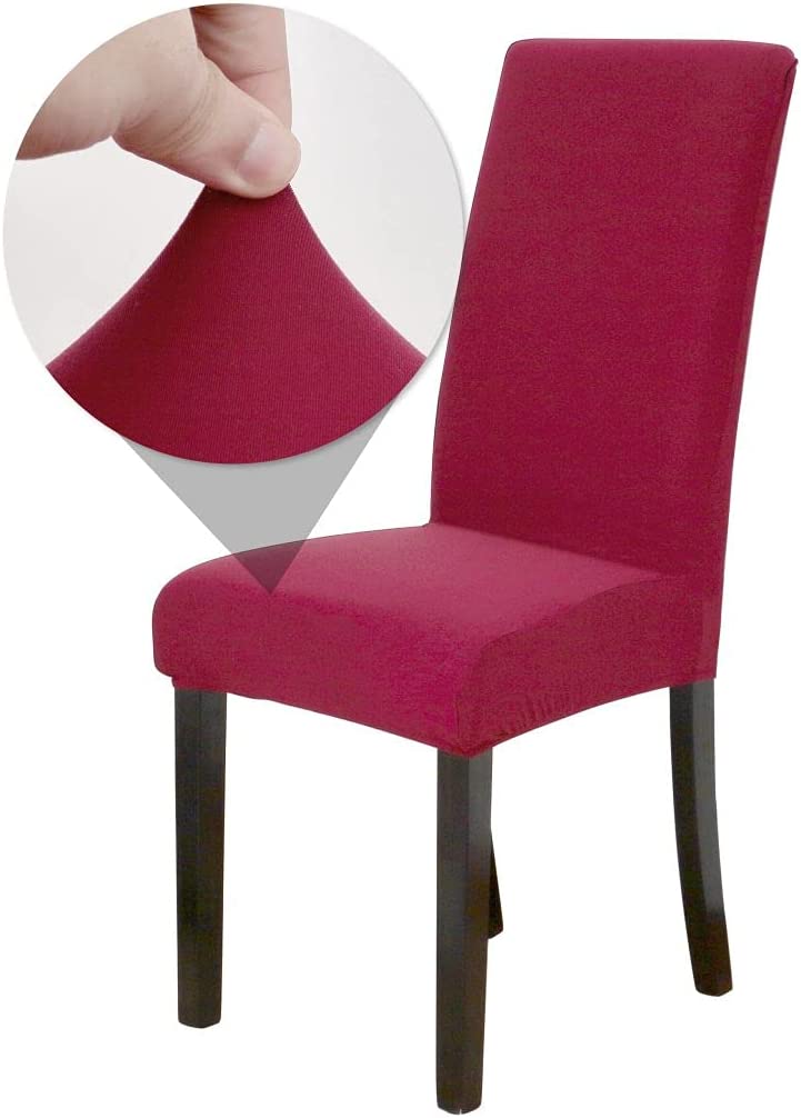 Fundas de Sillas Lisa para Comedor - Funda de Silla Elástica y Ajustable, Desmontables Lavables Cubiertas para Sillas para Comedor Hotel Banquete de Boda Decoración