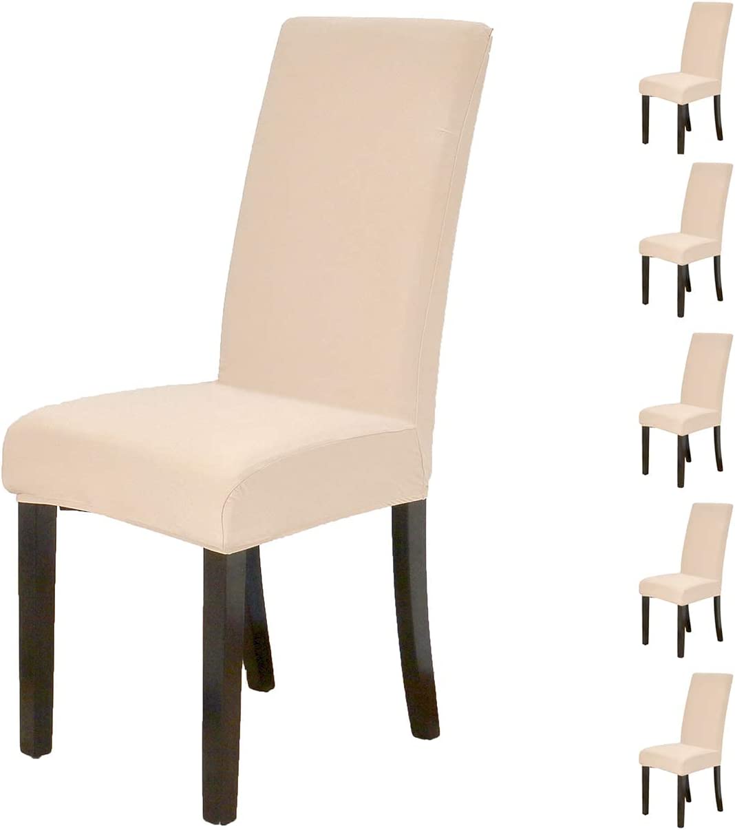 Fundas de Sillas Lisa para Comedor - Funda de Silla Elástica y Ajustable, Desmontables Lavables Cubiertas para Sillas para Comedor Hotel Banquete de Boda Decoración