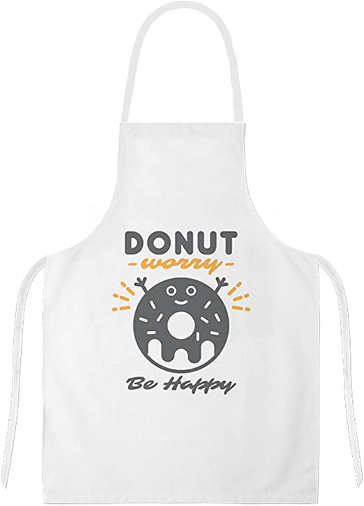 Delantales de Cocina , Ajustable Delantal Unisexo Adultos Delantales de Cocinero para Chef Jardinería Cafetería Barbacoa Pintar Hornear