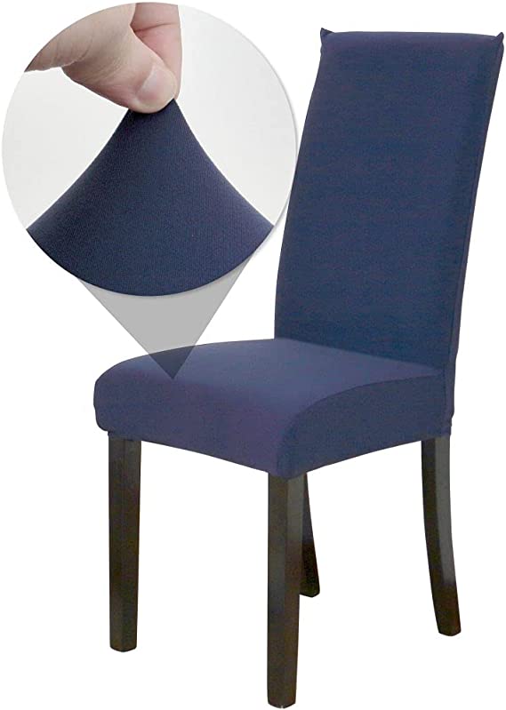 Fundas de Sillas Lisa para Comedor - Funda de Silla Elástica y Ajustable, Desmontables Lavables Cubiertas para Sillas para Comedor Hotel Banquete de Boda Decoración