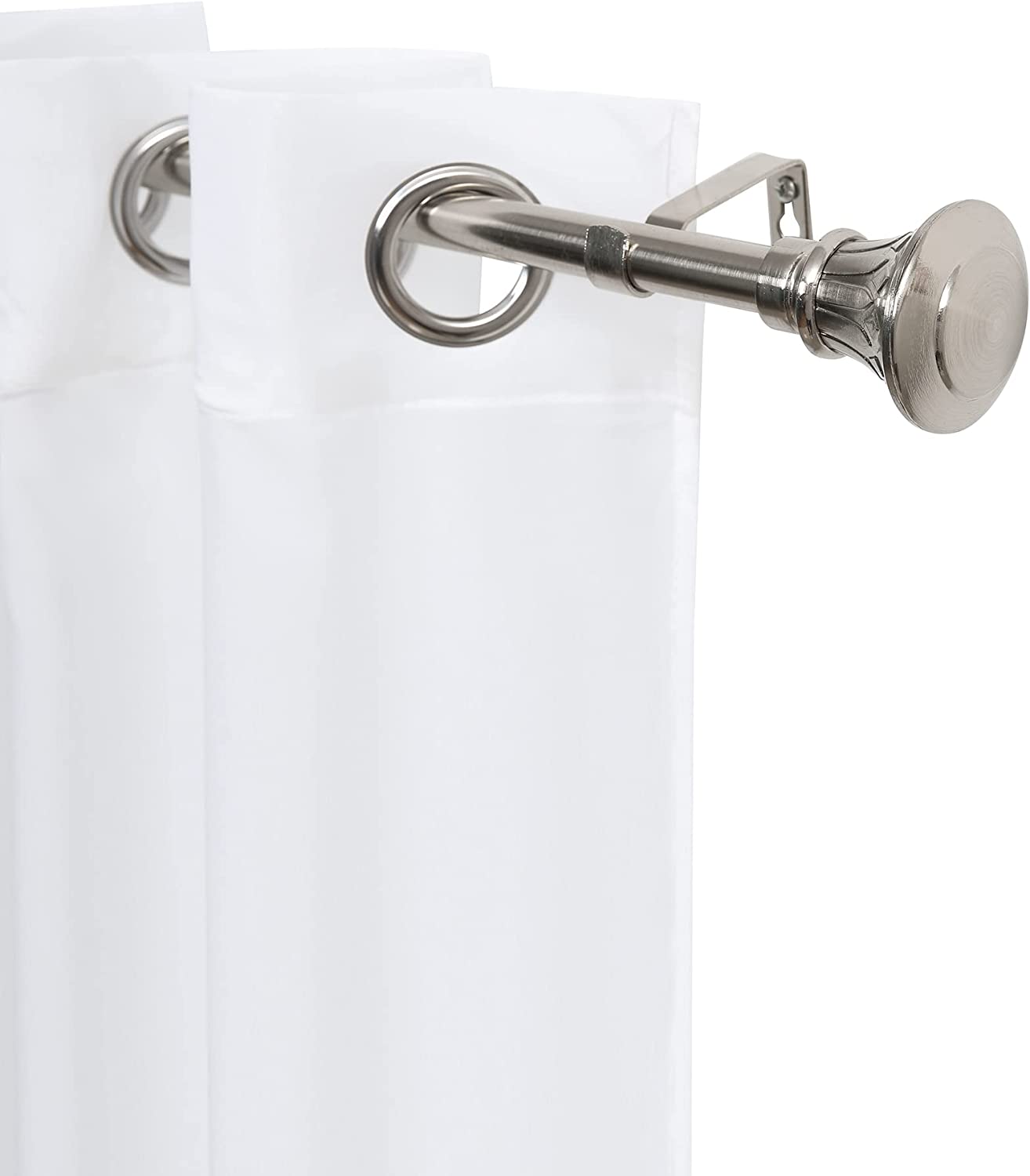 Barra Cortina Extensible Forja Universal - Barra Cortina Decolativa Extensible de Acero incluiye Soportes y Anillos