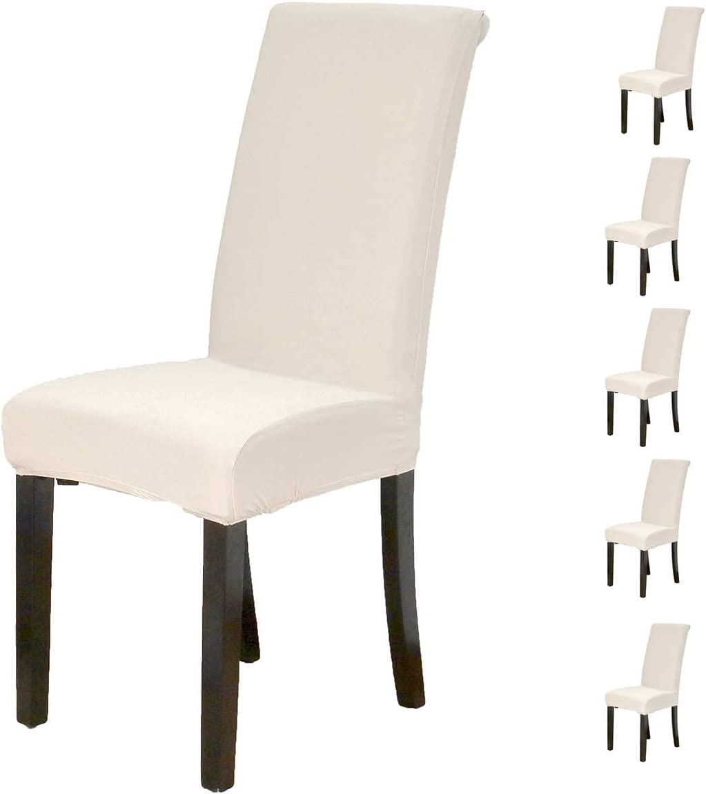 Fundas de Sillas Lisa para Comedor - Funda de Silla Elástica y Ajustable, Desmontables Lavables Cubiertas para Sillas para Comedor Hotel Banquete de Boda Decoración