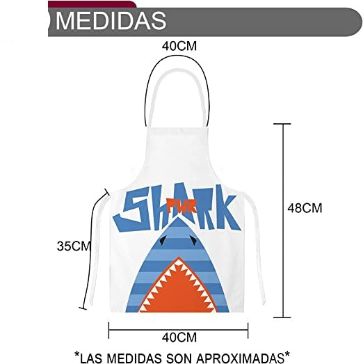 Delantal Niño, Delantal Ajustable para Niñas Niños, Delantales de Cocina para Cocinar Hornear Pintar
