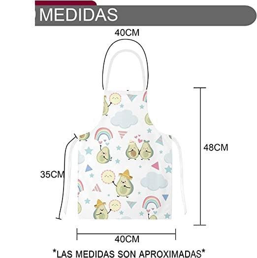 Delantal Niño, Delantal Ajustable para Niñas Niños, Delantales de Cocina para Cocinar Hornear Pintar