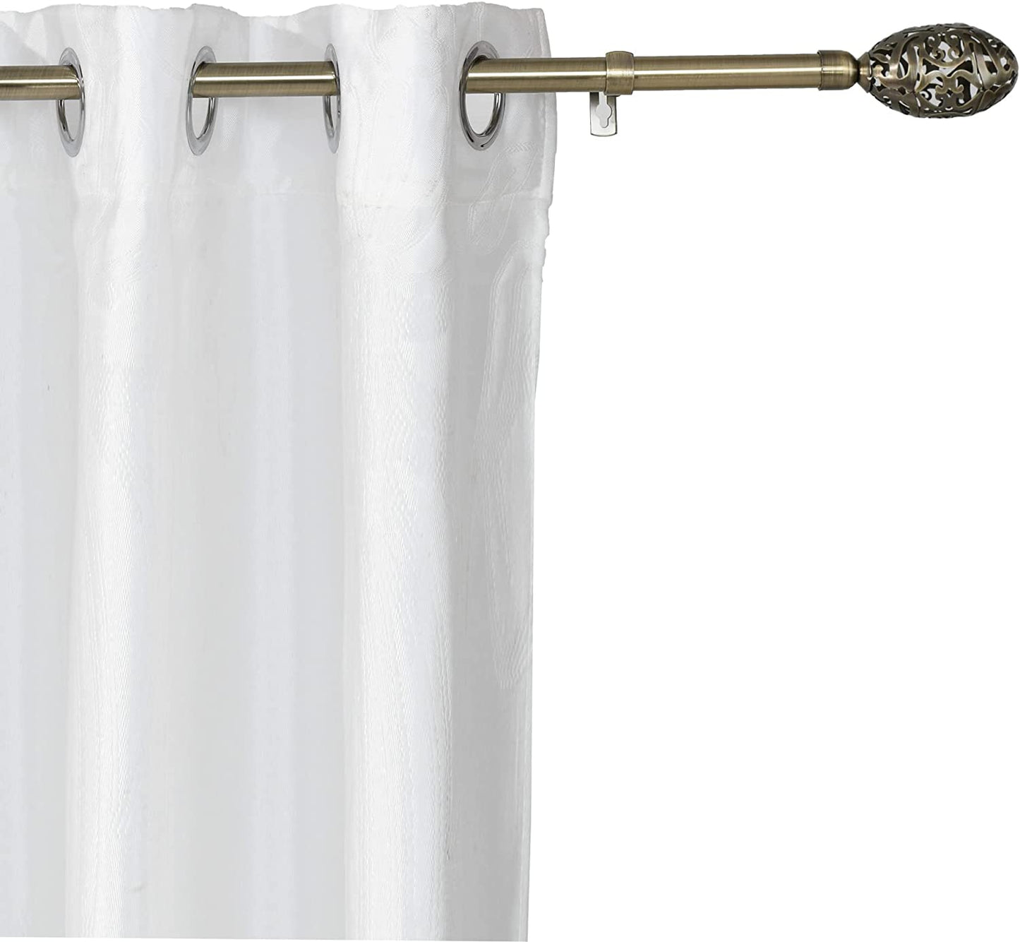 Barra Cortina Extensible Forja Universal - Barra Cortina Decolativa Extensible de Acero incluiye Soportes y Anillos