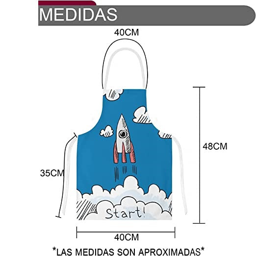 Delantal Niño, Delantal Ajustable para Niñas Niños, Delantales de Cocina para Cocinar Hornear Pintar
