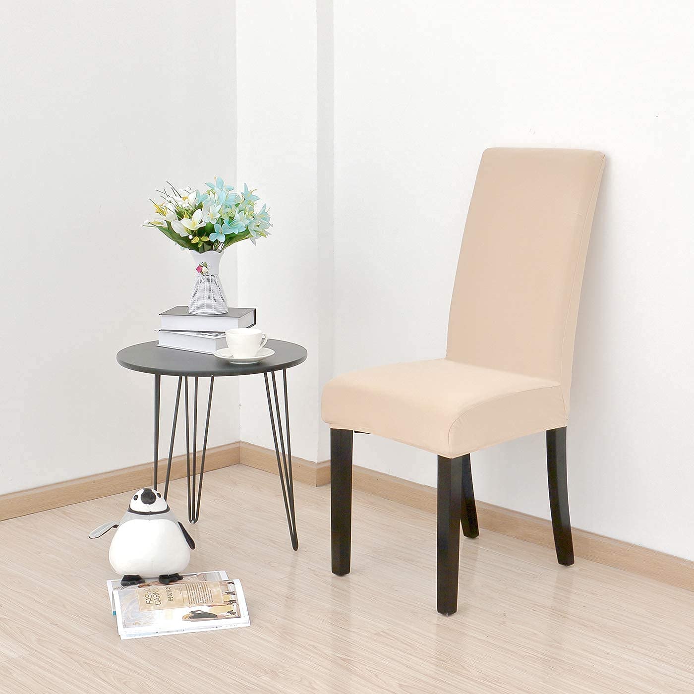 Fundas de Sillas Lisa para Comedor - Funda de Silla Elástica y Ajustable, Desmontables Lavables Cubiertas para Sillas para Comedor Hotel Banquete de Boda Decoración