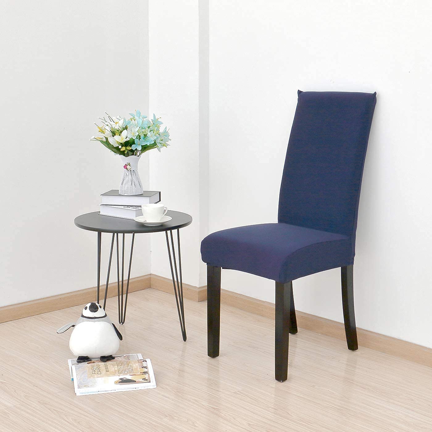 Fundas de Sillas Lisa para Comedor - Funda de Silla Elástica y Ajustable, Desmontables Lavables Cubiertas para Sillas para Comedor Hotel Banquete de Boda Decoración