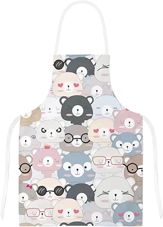 Delantal Niño, Delantal Ajustable para Niñas Niños, Delantales de Cocina para Cocinar Hornear Pintar