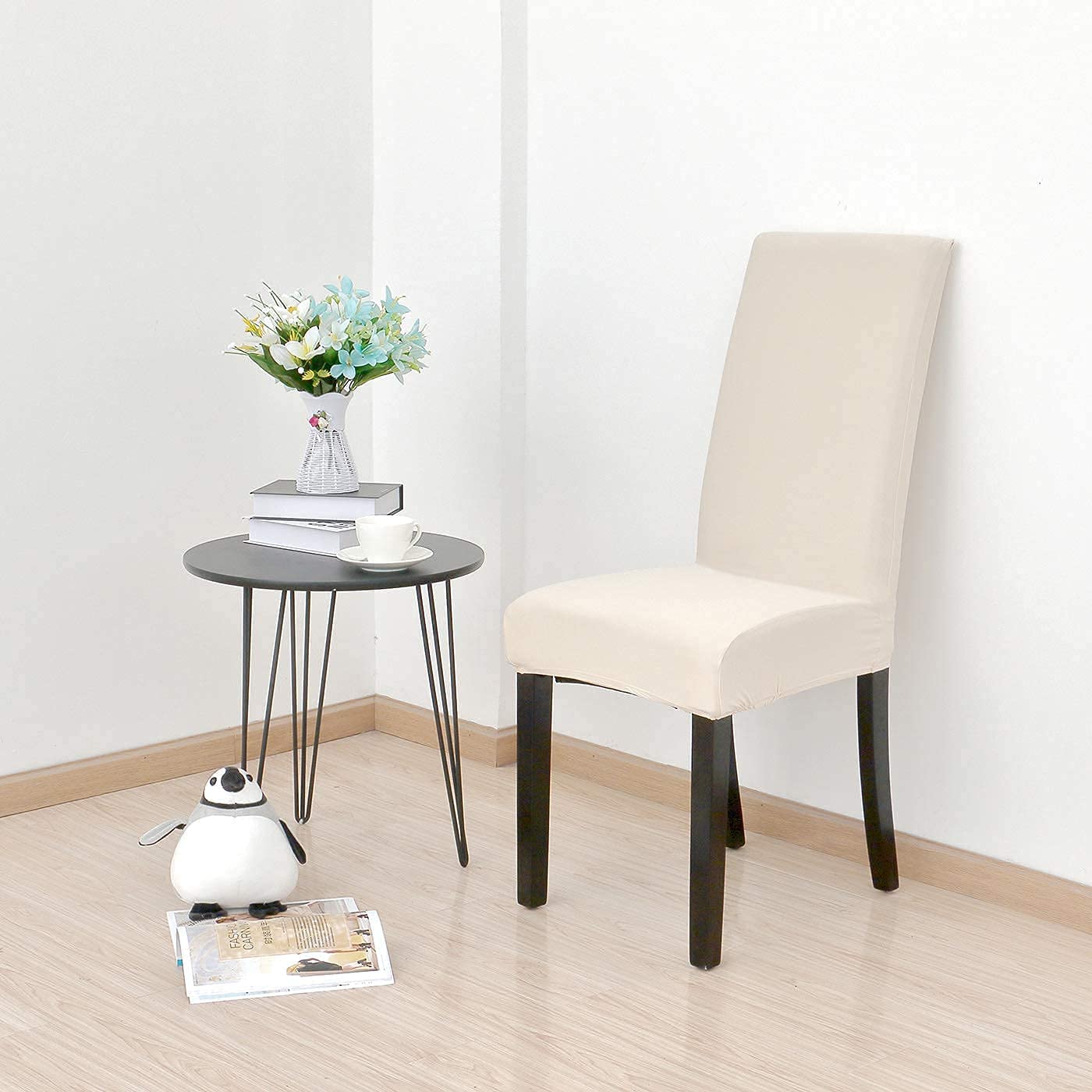 Fundas de Sillas Lisa para Comedor - Funda de Silla Elástica y Ajustable, Desmontables Lavables Cubiertas para Sillas para Comedor Hotel Banquete de Boda Decoración