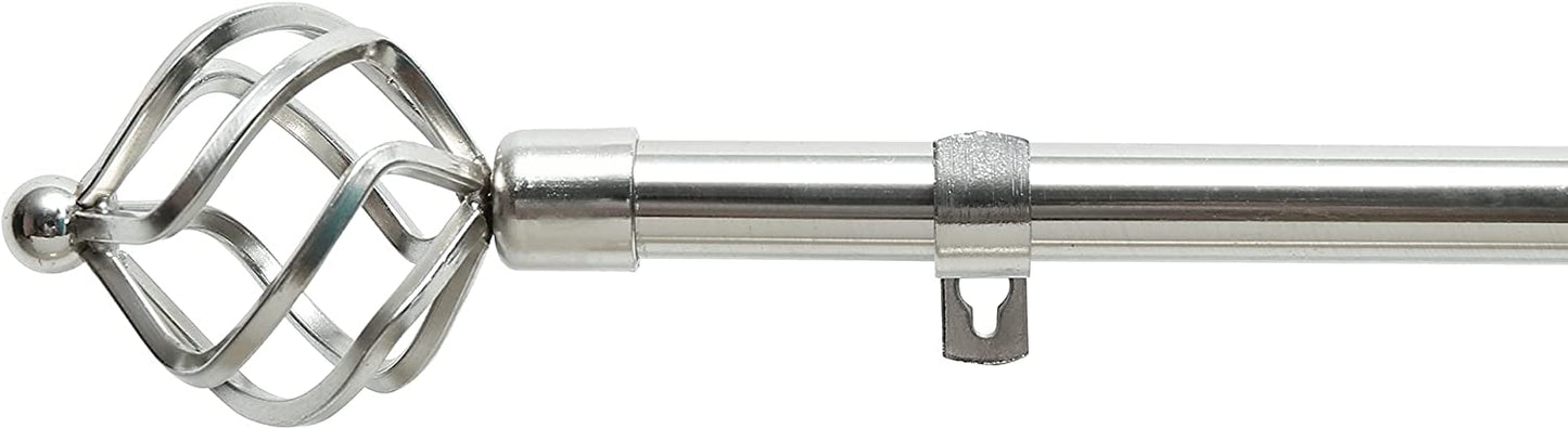 Cortina Extensible con Terminales en Estilo de Piña Redondeado - Barra Cortina Decolativa incluiye Soportes y Anillos