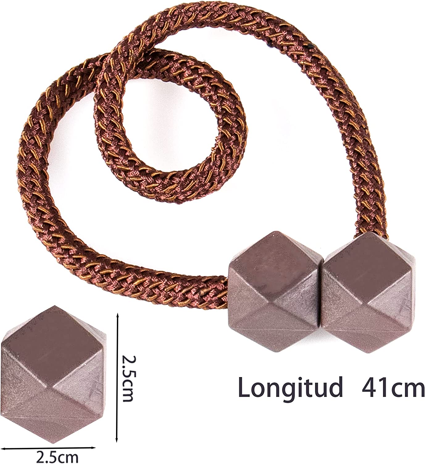 Abrazaderas Cortinas, Correas de Imán para Cortina, Hebillas Cuerda con Detalle de Bola de Gancho para la Decoración de Cortinas