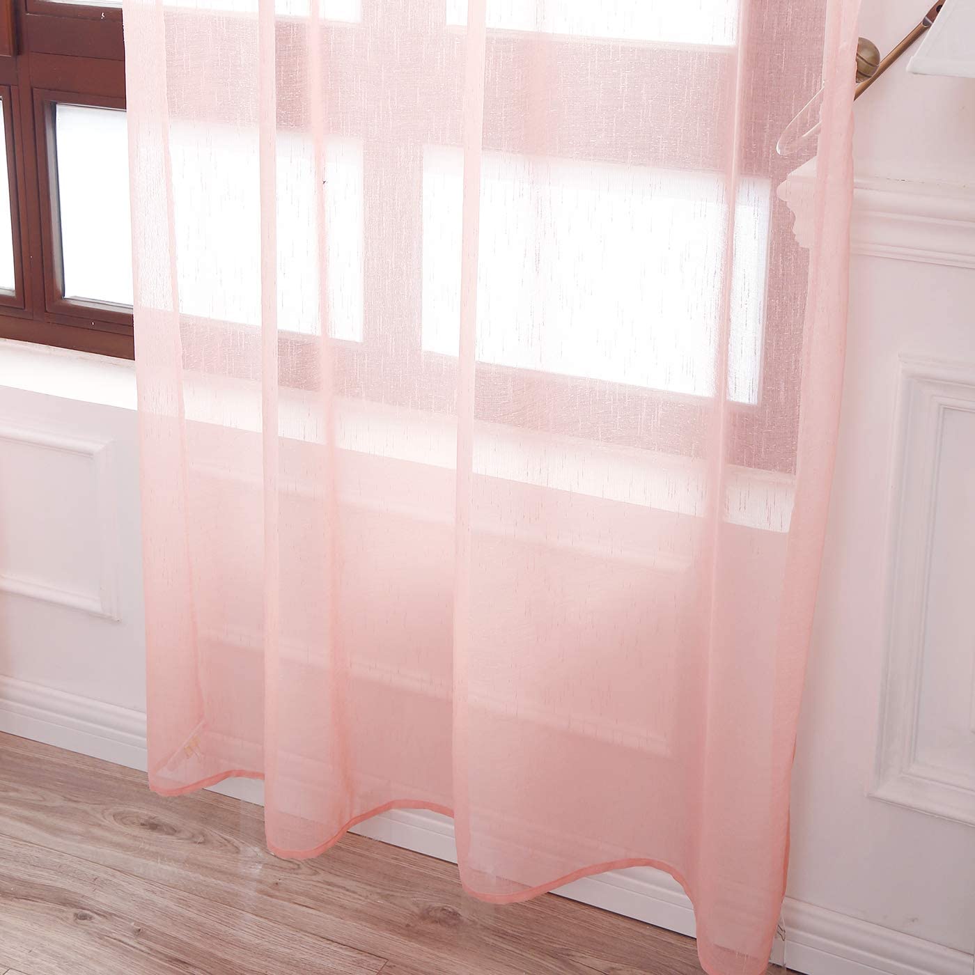 Cortinas Translúcida Fresca Transparente para Sala Cuarto Dormitorio Habitación Comedor Cocina Salón 140x260