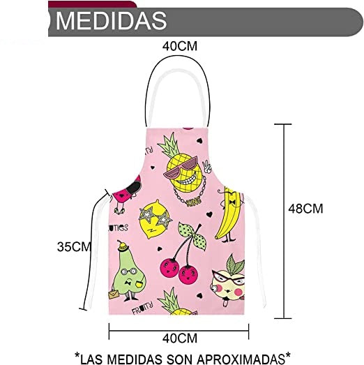 Delantal Niño, Delantal Ajustable para Niñas Niños, Delantales de Cocina para Cocinar Hornear Pintar