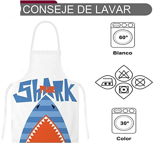 Delantal Niño, Delantal Ajustable para Niñas Niños, Delantales de Cocina para Cocinar Hornear Pintar