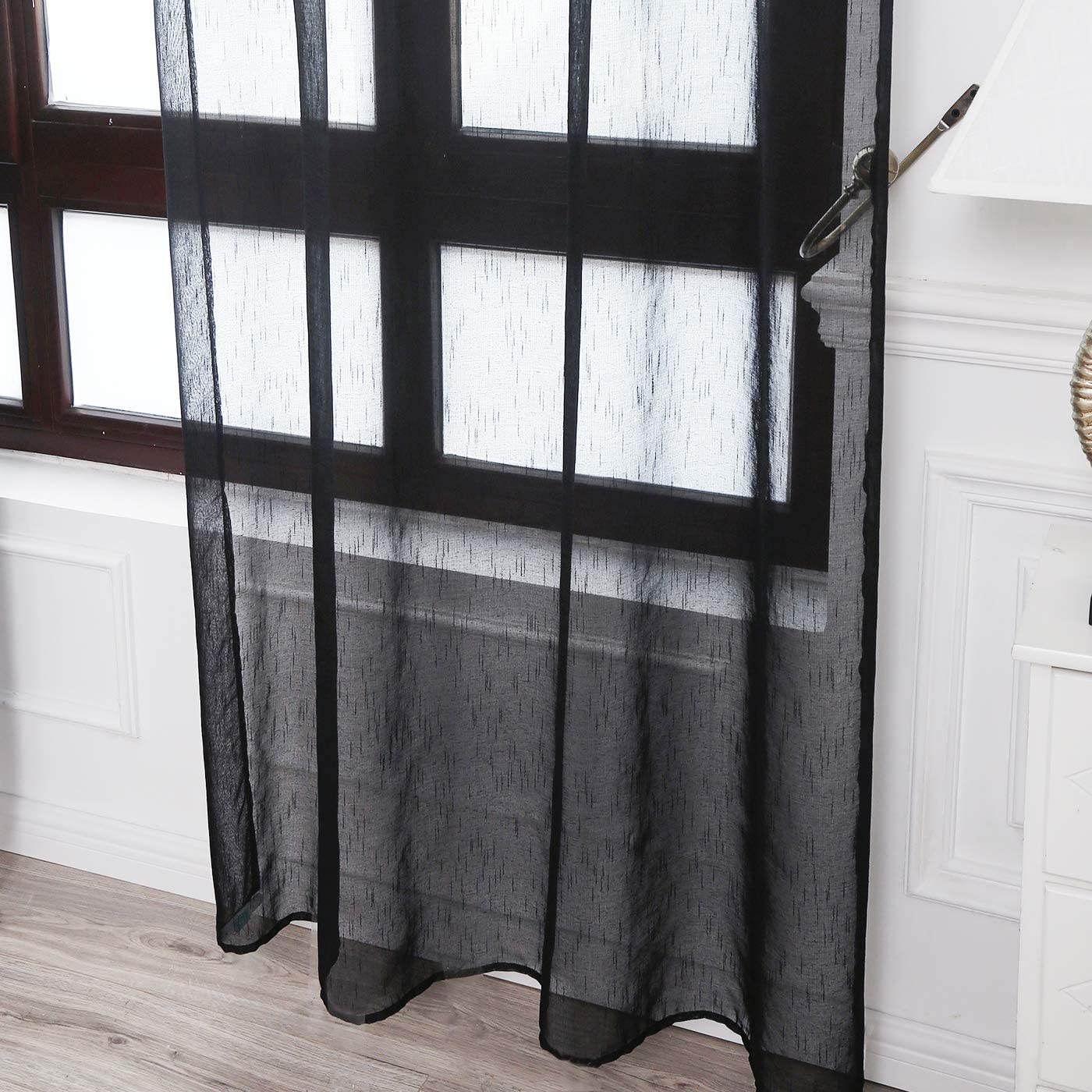 Cortinas Translúcida Fresca Transparente para Sala Cuarto Dormitorio Habitación Comedor Cocina Salón 140x260