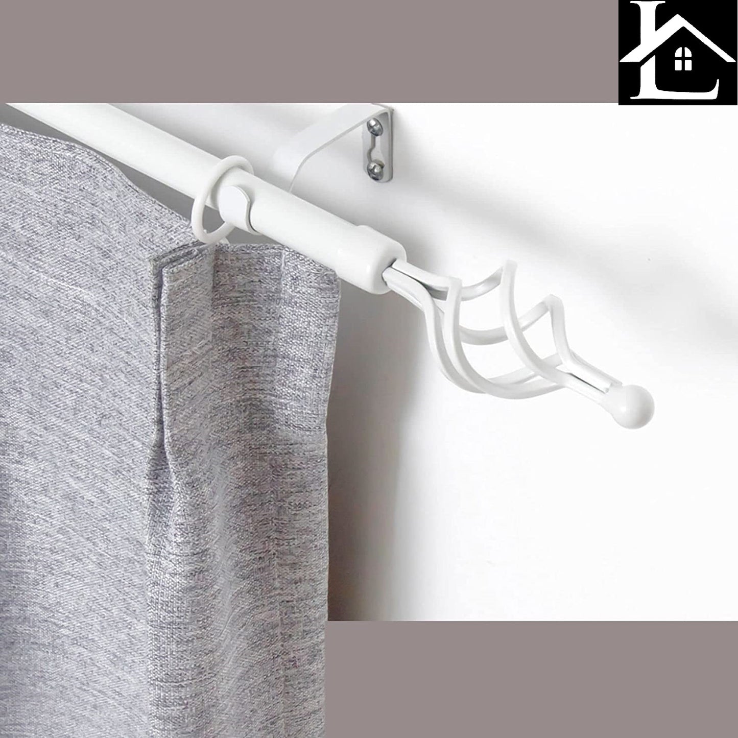 Barra Extensible para Cortina con terminales en forma de Piña