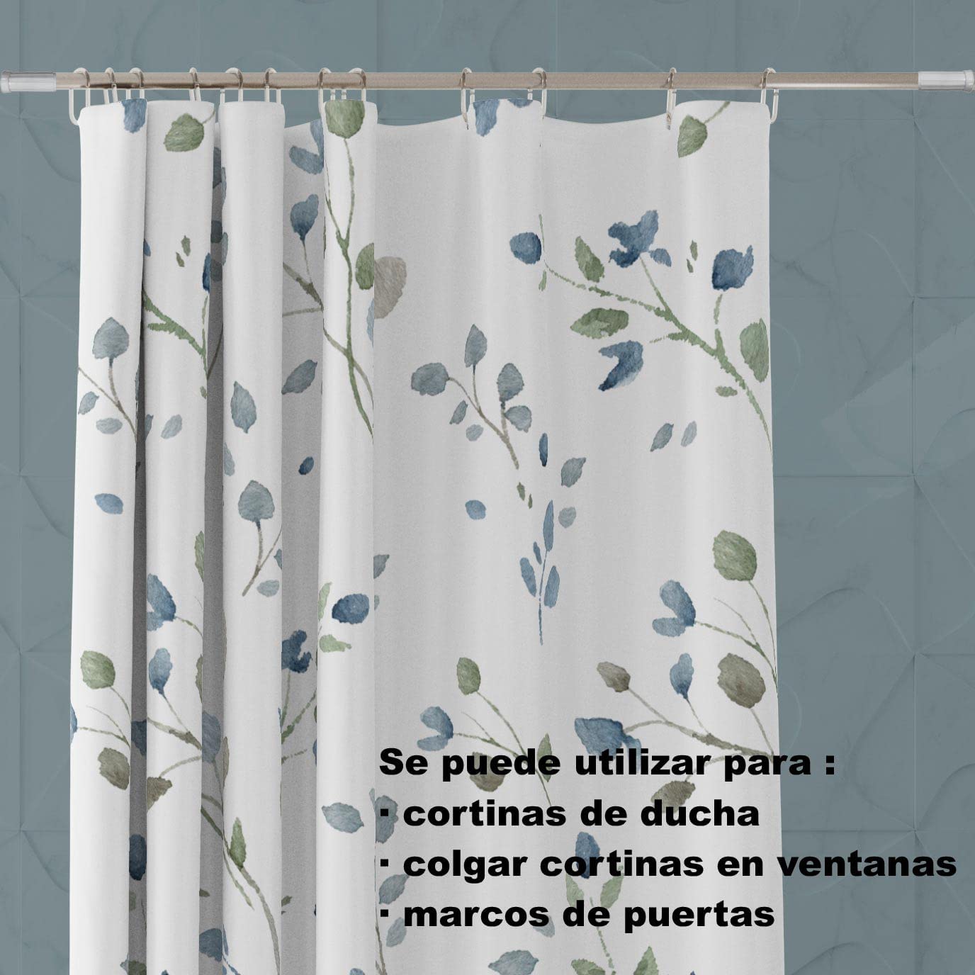 Barra Extensible Ajustable de Aluminio para baño, ropero, Armario y Cocina. Fácil Montaje, sin taladros ni Tornillos. Barra de tensión telescópica
