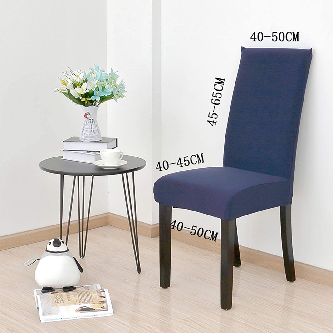 Fundas de Sillas Lisa para Comedor - Funda de Silla Elástica y Ajustable, Desmontables Lavables Cubiertas para Sillas para Comedor Hotel Banquete de Boda Decoración