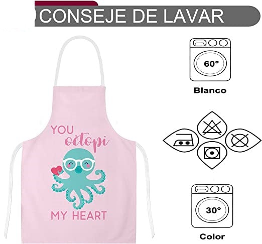 Delantal Niño, Delantal Ajustable para Niñas Niños, Delantales de Cocina para Cocinar Hornear Pintar