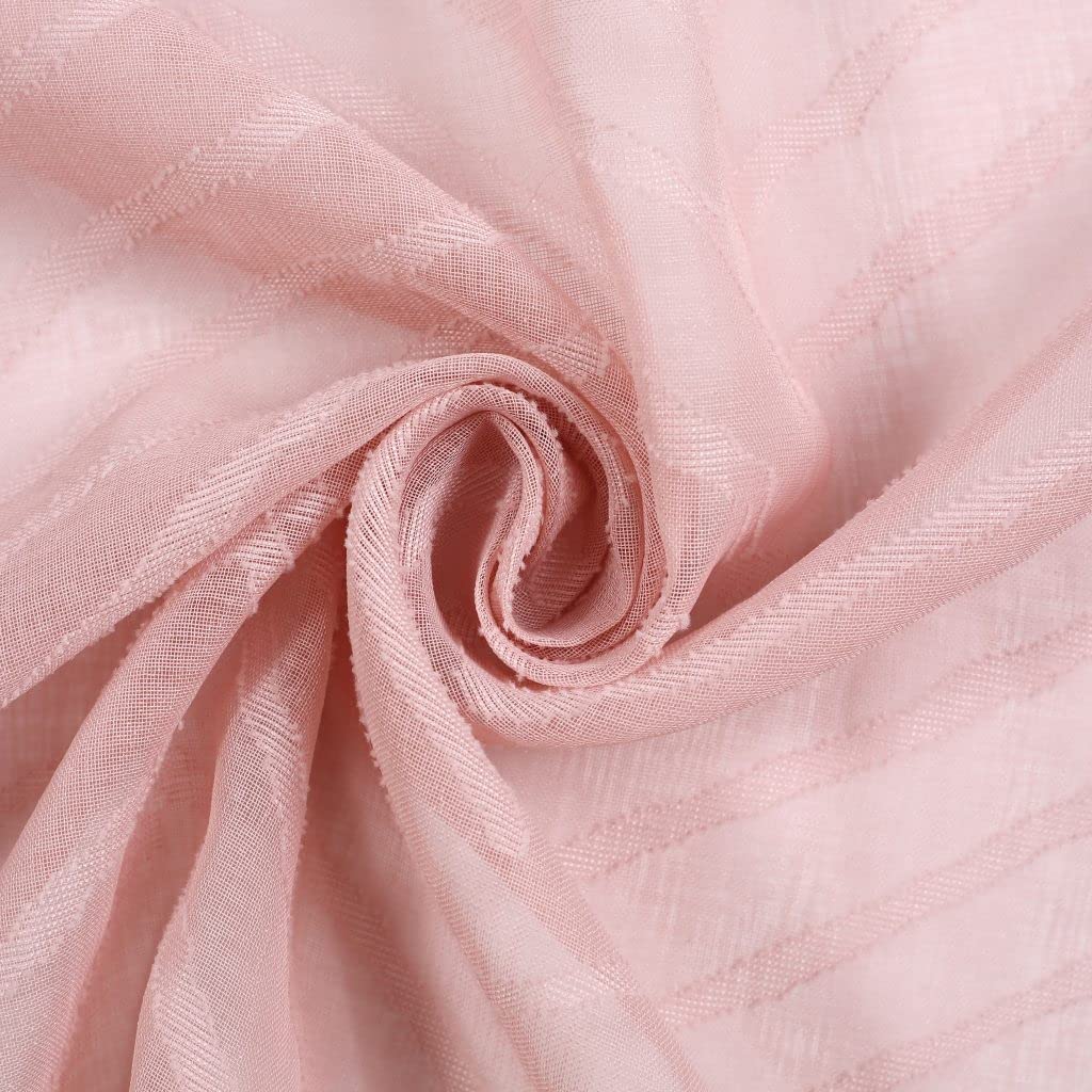 Cortina Salón Dormitorio Translñucido con diseño de Onduladas - Visillos Transparente 140x260cm para Salón Dormitorio Sala