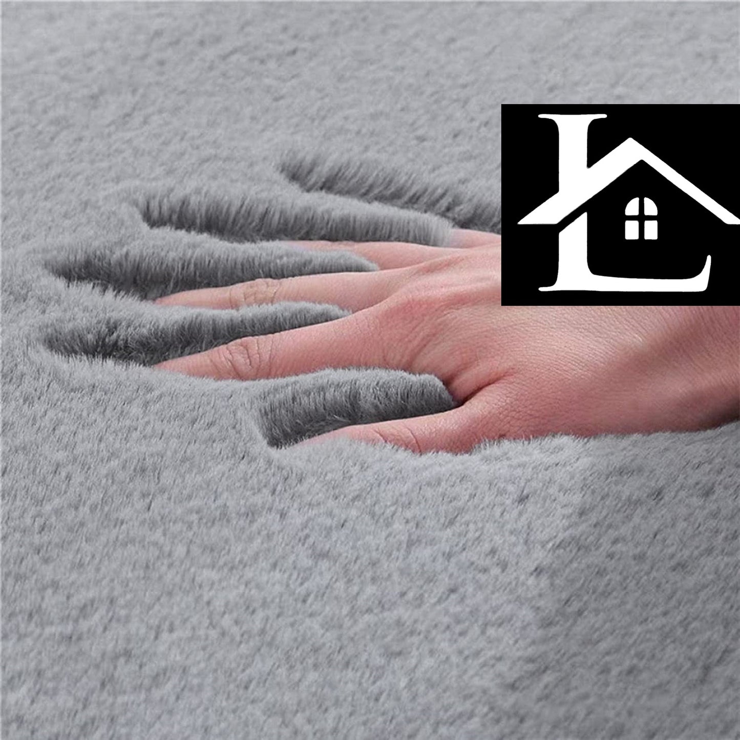 Alfombra De Piel De Conejo Artificial Extra Suave - Alfombra de Pelo para Salón, Habitación, Dormitorio, Forma Irregular