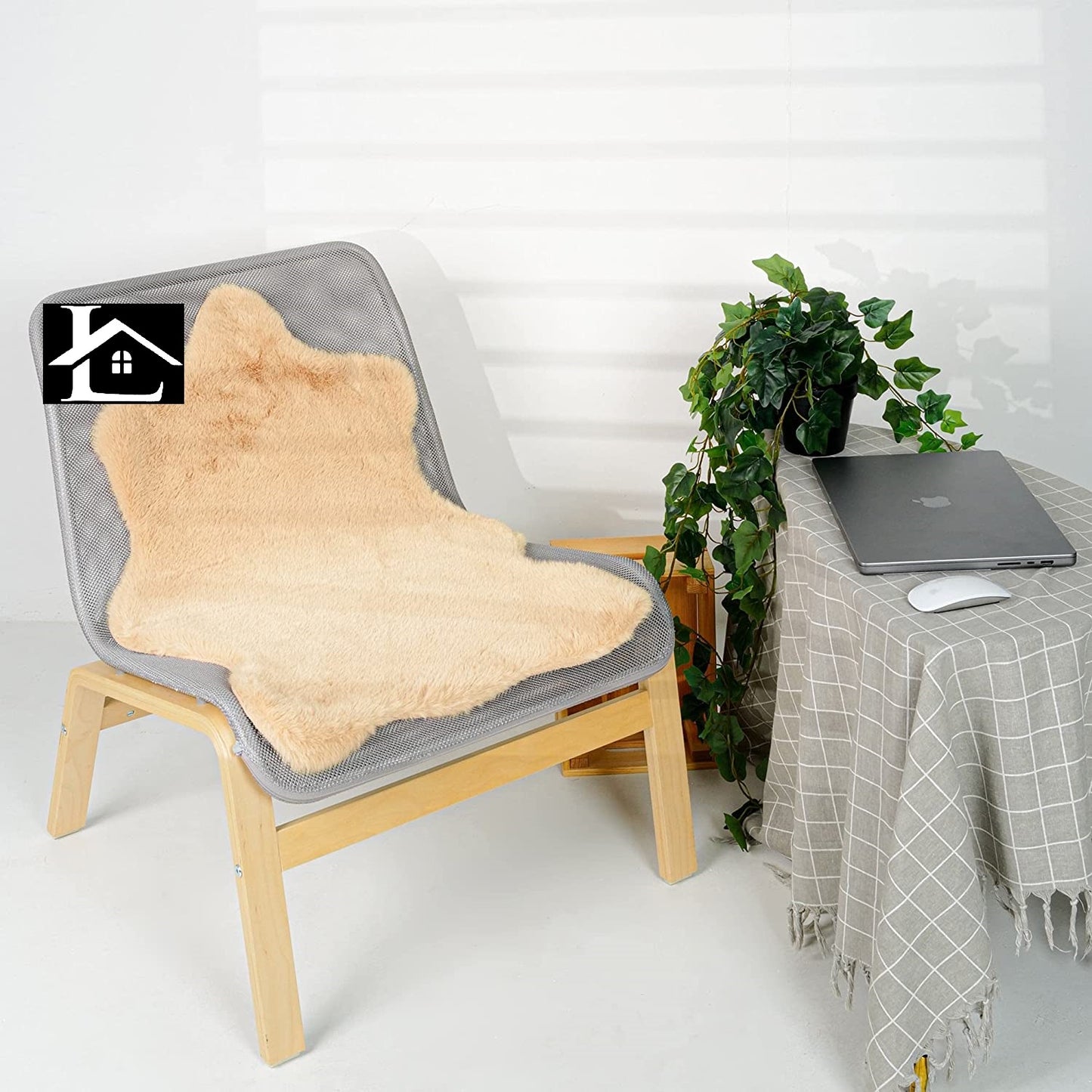 Alfombra De Piel De Conejo Artificial Extra Suave - Alfombra de Pelo para Salón, Habitación, Dormitorio, Forma Irregular