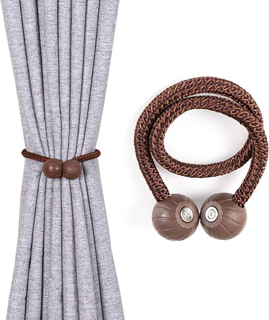 Abrazaderas Cortinas, Correas de Imán para Cortina, Hebillas Cuerda con Detalle de Bola de Gancho para la Decoración de Cortinas