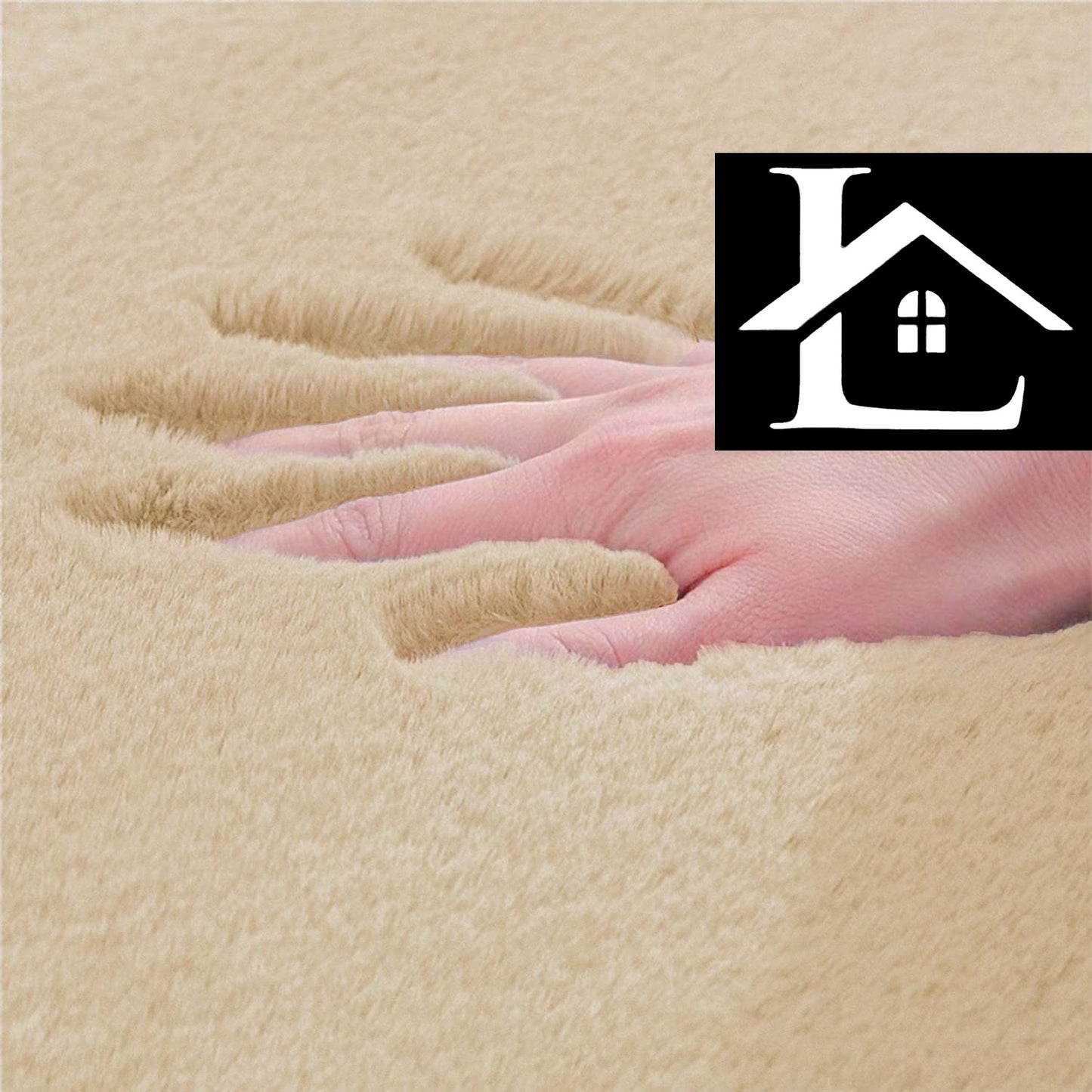 Alfombra De Piel De Conejo Artificial Extra Suave - Alfombra de Pelo para Salón, Habitación, Dormitorio, Forma Irregular