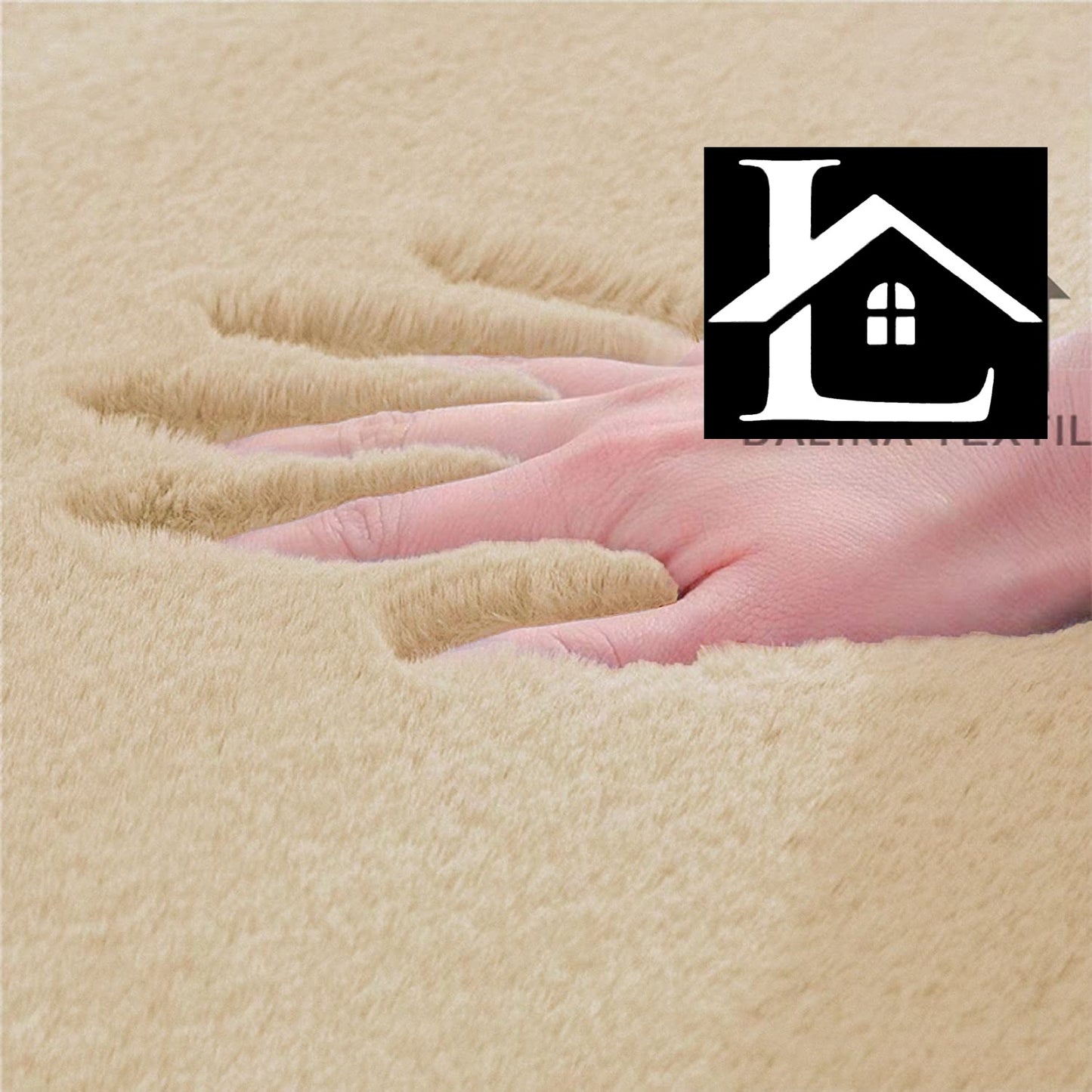 Alfombra De Piel De Conejo Artificial Extra Suave - Alfombra de Pelo para Salón, Habitación, Dormitorio, Forma Rectangular