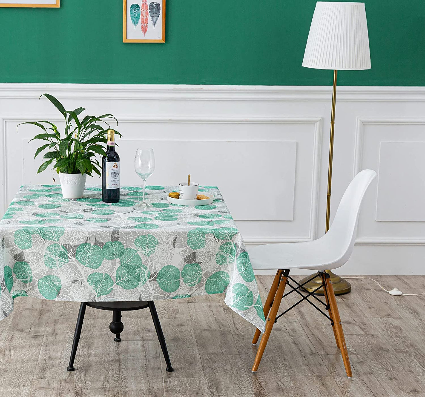 Mantel de Mesa Antimanchas Rectangular de Estampado Vintage Contemporáneo Tejido Impermeable