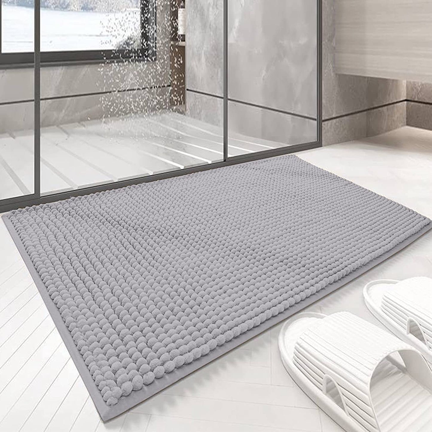 Alfombra De Baño,Cocina,Mascota,Alfombrilla De Baño,Antideslizante,Multifuncional,Felpa Microfibra Chenille,Suave,Cómoda Y Súper Absorbente