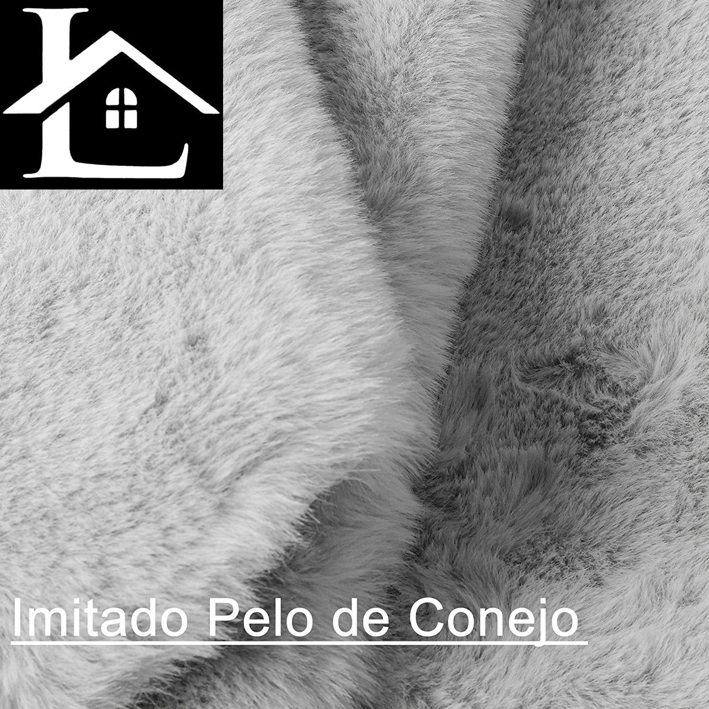 Alfombra De Piel De Conejo Artificial Extra Suave - Alfombra de Pelo para Salón, Habitación, Dormitorio, Forma Rectangular