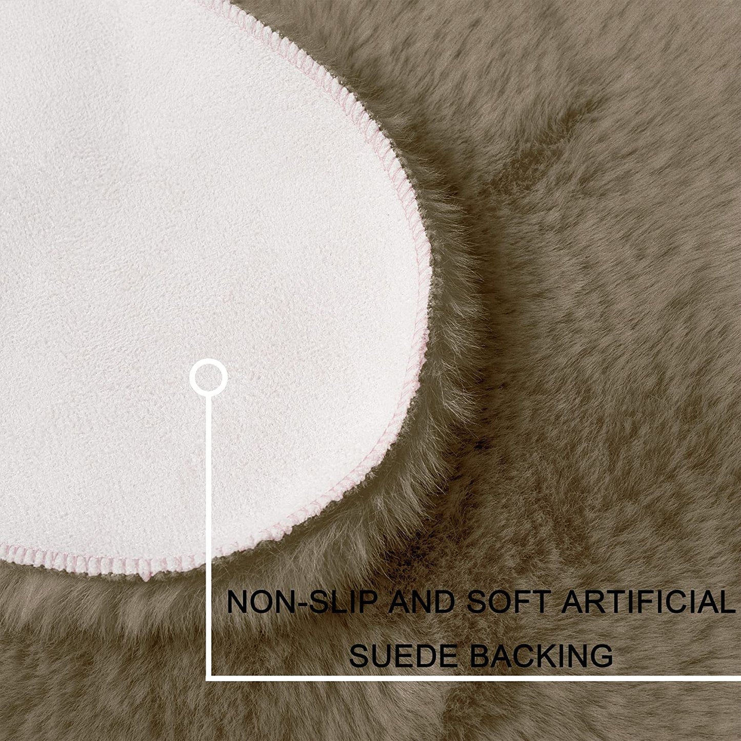 Alfombra De Piel De Conejo Artificial Extra Suave - Alfombra de Pelo para Salón, Habitación, Dormitorio, Forma Rectangular