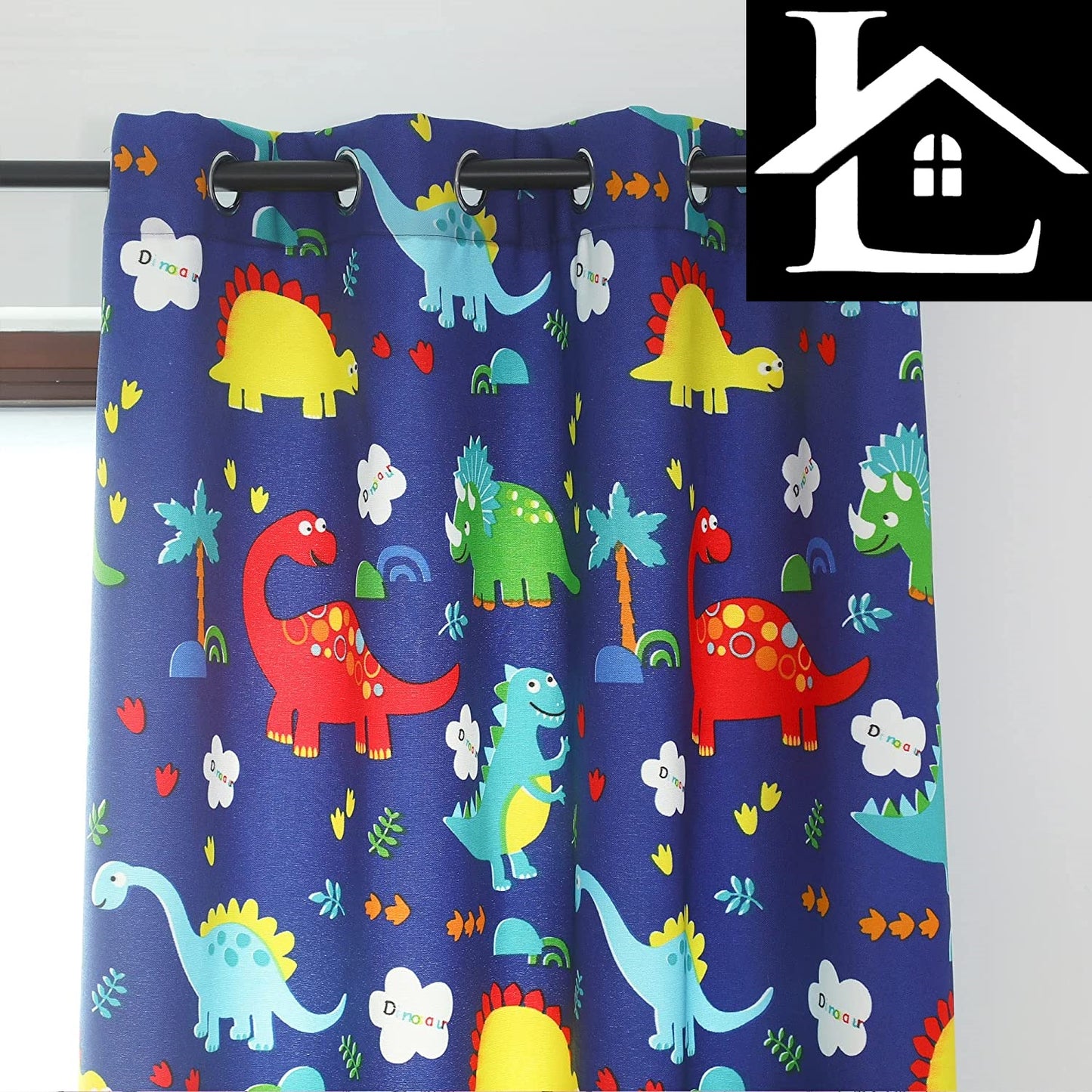 Cortinas Infantiles Niño Semiopaco Dos Paneles de 140x260cm- Cortinas Visillos Juveniles Animales para Habitación Sala de Estar 2 Piezas