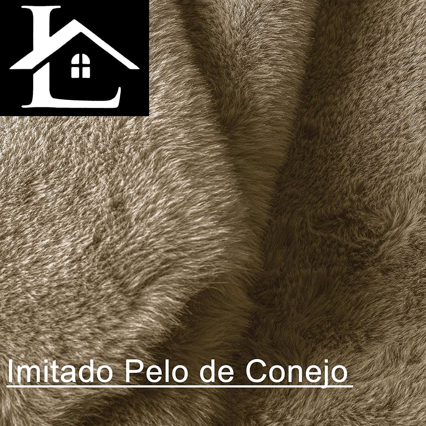 Alfombra De Piel De Conejo Artificial Extra Suave - Alfombra de Pelo para Salón, Habitación, Dormitorio, Forma Irregular